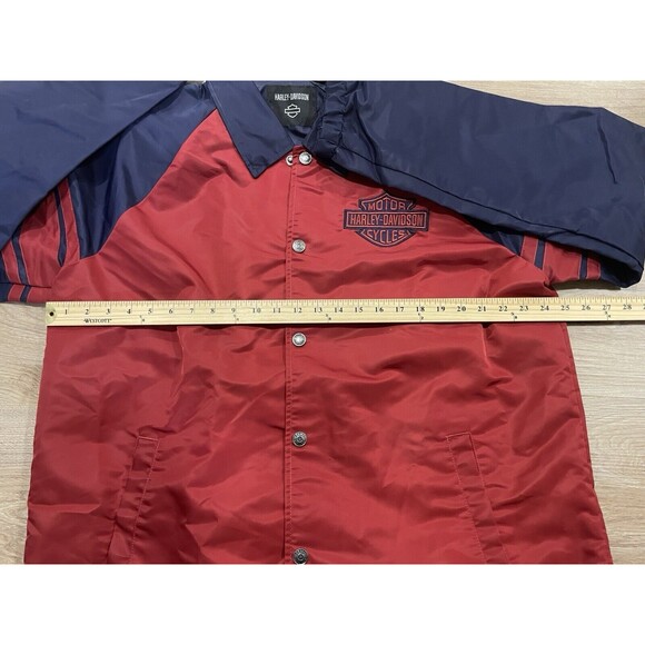 Harley-Davidson #1 Coaches Men's Jacket 97528-23VM Red Blue Men's XL - Picture 7 of 10
